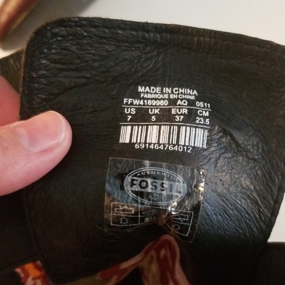 Fossil lace up leather boots - Picture 3 of 5